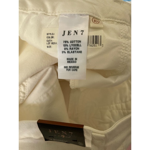 Jen7 by 7 For All Mankind 10 Bootcut Jeans WHITE Slim READ* - Picture 10 of 11